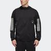 Adidas Logo Stripe Print Hooded Jacket Men Jackets Black FM5325