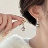 European and American  Luxury Zircon Round Ring Imitation Pearl Earrings Women's Wedding Banquet Jewelry Earrings 2024