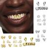 Fashionable Metal Fang Grillzs Hollow Teeth Jewelry Copper Texture Dental Accessory Suitable for Parties and Event