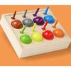 Baby Rainbow Ball Matching Montessori Wooden Toy Color Sorting Cognitive Sensory Game Fine Motor Training Early Educational Toys