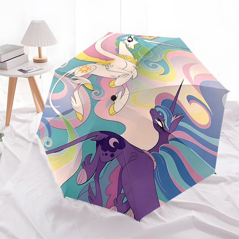 

Celestial Wings Auto-Open Close Umbrella: Portable 3-Fold Design with Iron Frame, Perfect for Fans and Outdoor Adventures!0104339a
