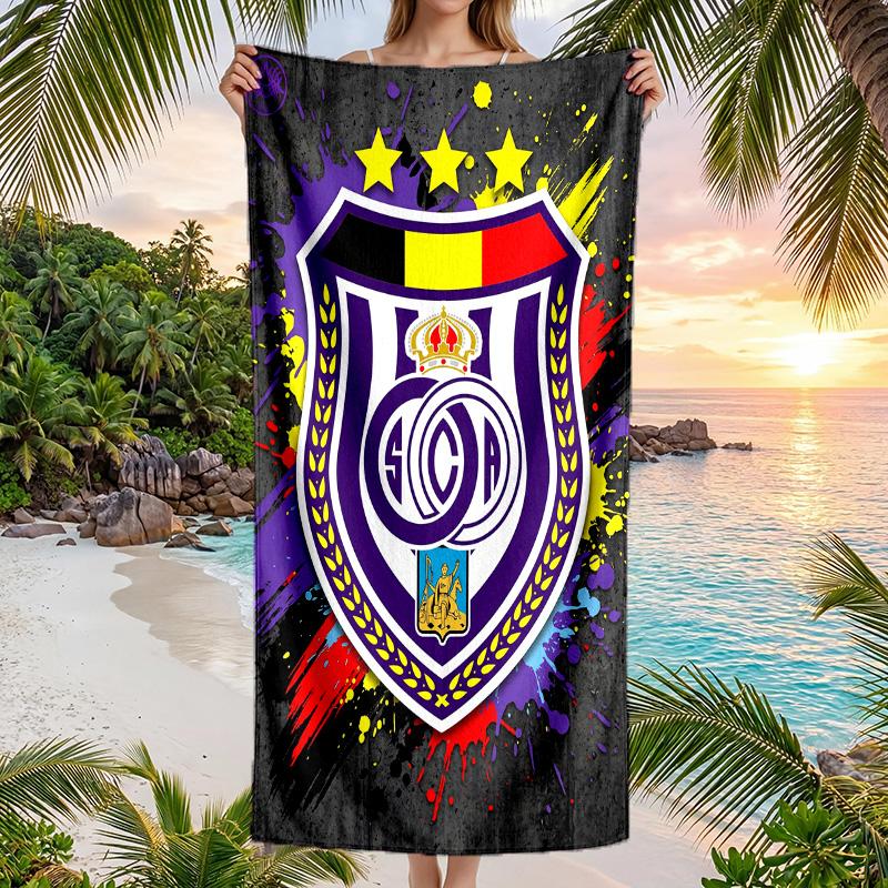 Anderlecht FC Print Quick Dry Beach Towel Microfiber Absorbent Portable Travel Swimming Towel