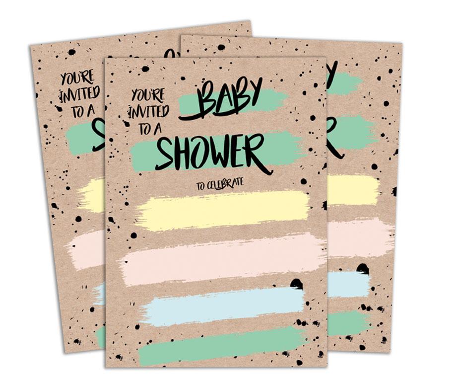 Darling Souvenir Baby Shower Invitation Card 28 Pcs Fill or Write In Blank Invites Printable Party Supplies