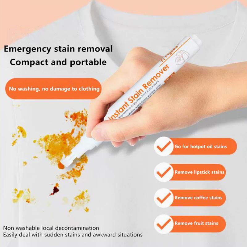 1 Pcs No-Wash Portable Stain Remover Pen Portable Travel Friendly Works On Food And Drink Stains Multipurpose Bleach Pen