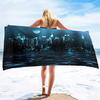 Cyber Style City Night Scene Sand Towel Beach Blanket Sand Free Microfiber Quick Drying Swimming Pool Towels Camping Towels