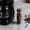 Premium Coffee Dispenser With Borosilicate Glass Container And Natural Wooden Display Stand Coffee Dispenser