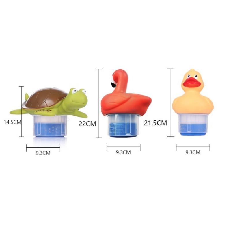 1 Pezzo Dosatore Galleggiante per Pastiglie Chimiche Piscina Flamingo Tartaruga Anatra Dosatore Cloro Piscina per Spa