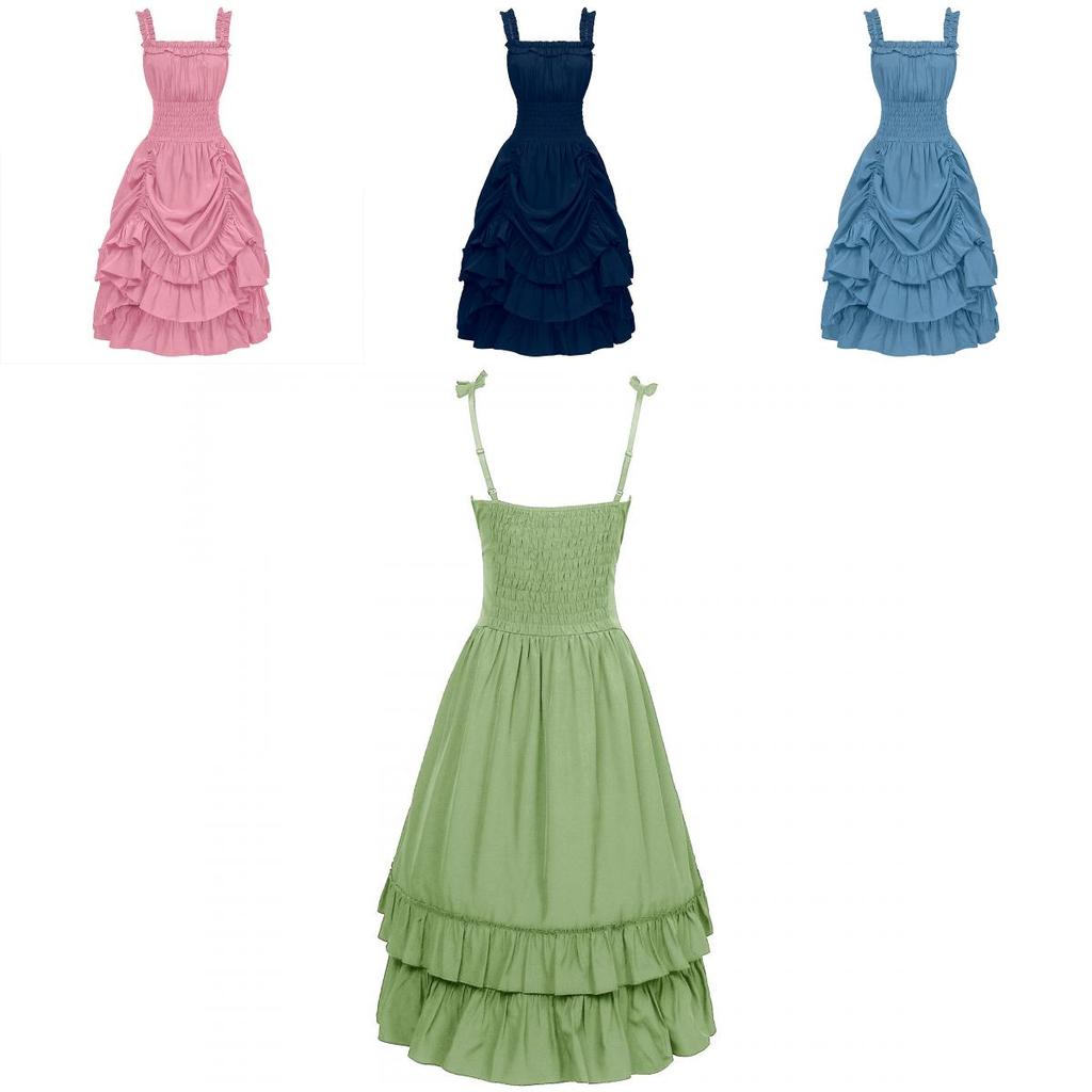 Halloween Victorian Era Cosplay Dress With Polyester Fabric And Elegant Style For Stage Shows