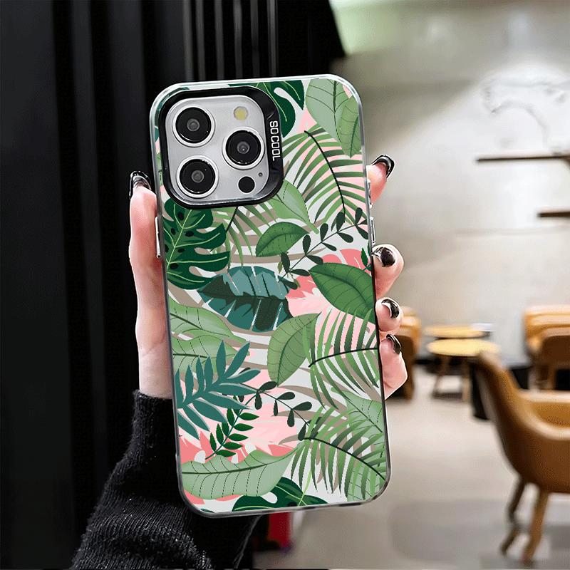 Summer Plants Green Leaf Soft Phone Case for iPhone 15 16 17 Pro Max 17Air 16E 14 Plus 13 12 Mini Shockproof Cover Back Shell