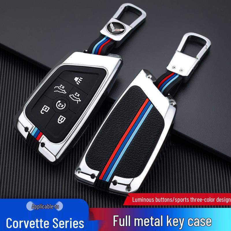 Funda para Mando de Llave Corvette C8 Coupé: Carcasa Metálica Protectora de Cobertura Completa