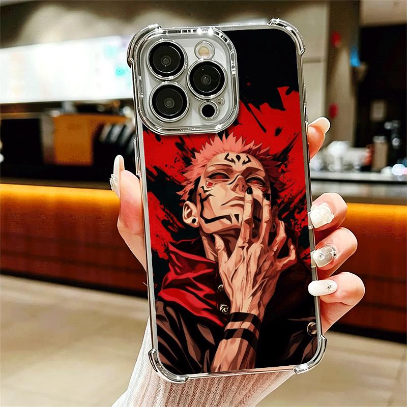 Anime Itadori Yuji JUJUSU Soft Phone Case For iPhone 15 16 17 Air 14 Pro Max 16E Plus 13 12 Mini Plating Anti-Fall Fundas
