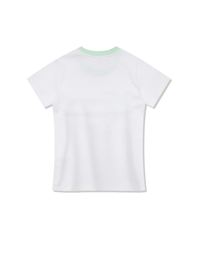 LA MAISON STUDIO Pastel Citrus Short Sleeve T-Shirt White Mint (Fcg2Ts775W)