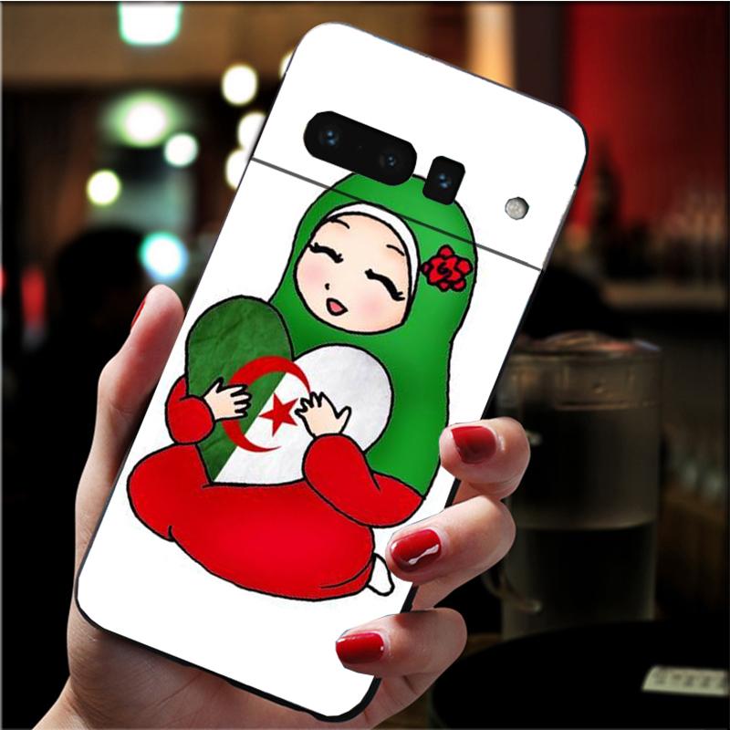 Etui na telefon dla Google Pixel 7 Pro 7 6A 6 Pro 5A 4A 3A Pixel 4 XL Pixel 5 6 4 3 XL 3A XL 2 XL Etui z flagą Algierii Funda