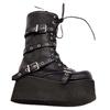 Large Size Women's Boots Punk Belt Buckle Platform Tall Boots Women's Martin Boots