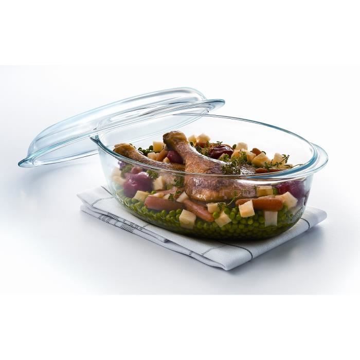 PYREX Cocotte Ovale Essential 4 L Transparent