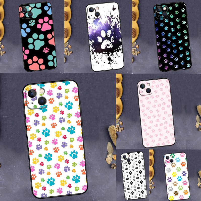 Cat Dog Paws Phone Case For iPhone 17 16 15 14 13 11 12 Pro Max mini 15 16 Plus 16e 17 Air Bumper Cover
