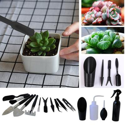 15-teiliges Pflanzwerkzeug-Set für Sukkulenten, Erdschaufel, Locher, Bewässerungsgerät, Bonsai-Düngerbohrer, langlebiges Gartenset aus Kunststoff für einfaches Pflanzen