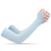 Unisex Summer UV Protection Ice Silk Arm Sleeves - Cool, Thin, Extended Length for Driving