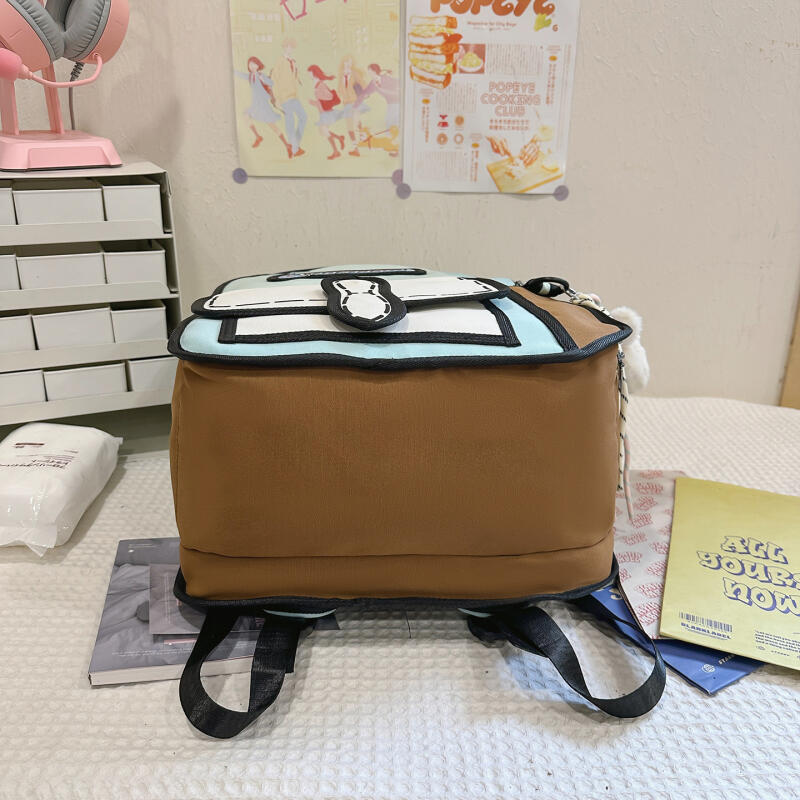 Rucksack mit großem Fassungsvermögen, 2D, Cartoon, Stereo, Schultasche für Studenten