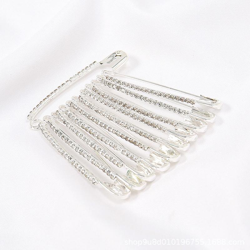 10/12Pcs Large Safety Pins 2 Inch Decorative Brooch Women Brooch Pins For Clothes Skirts Sweater Scarf Lapels Hat