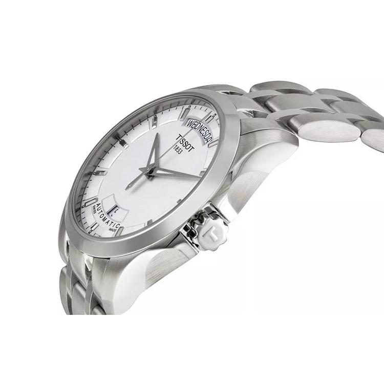 TISSOT Kutu Collection Automatic Mechanical Movement 100m Water Resistance Men's Watches Watch 39mm White Dial T035.407.11.031.00