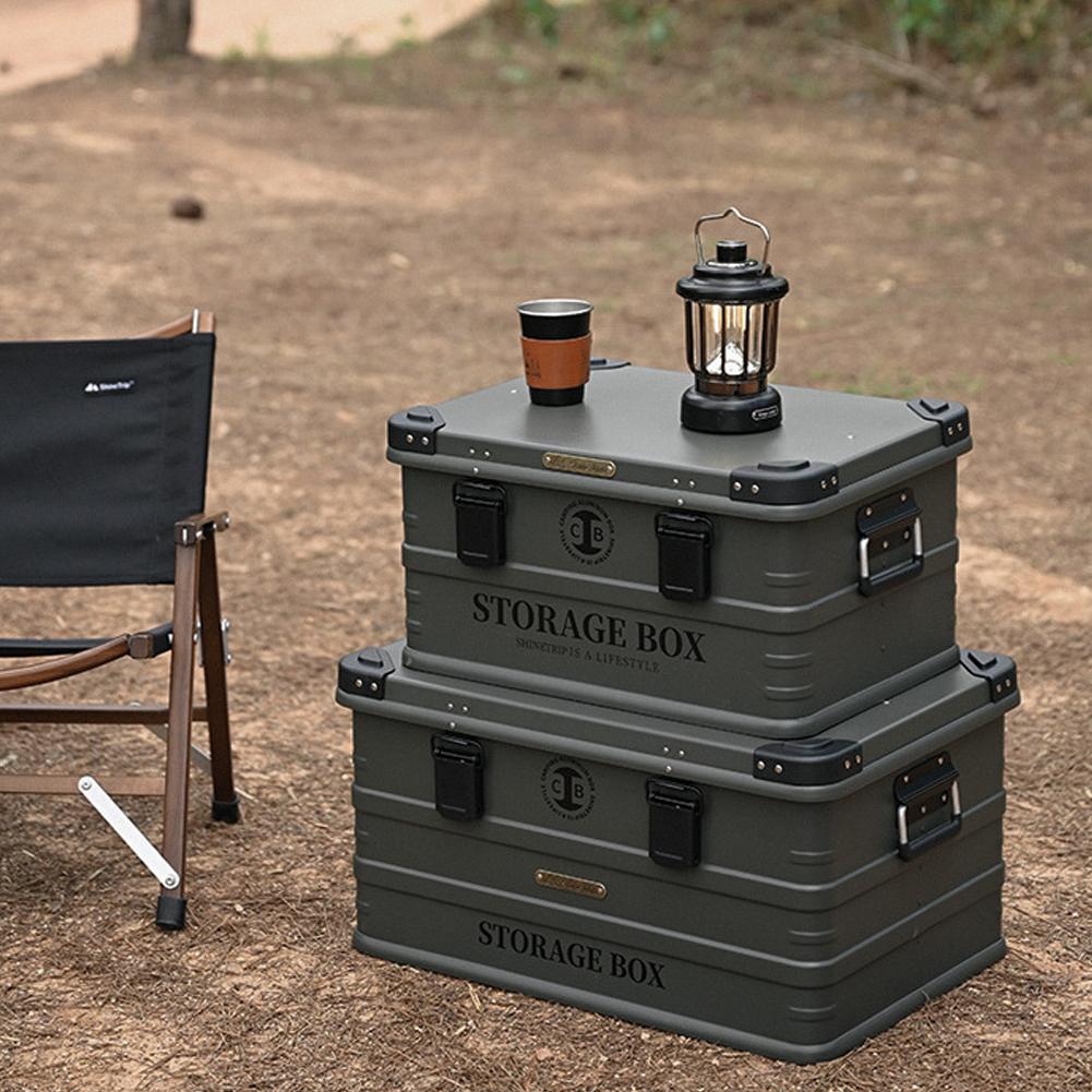 Outdoor Waterproof Storage Box Multifunctional Camping Aluminum Alloy Storage Box Large Capacity