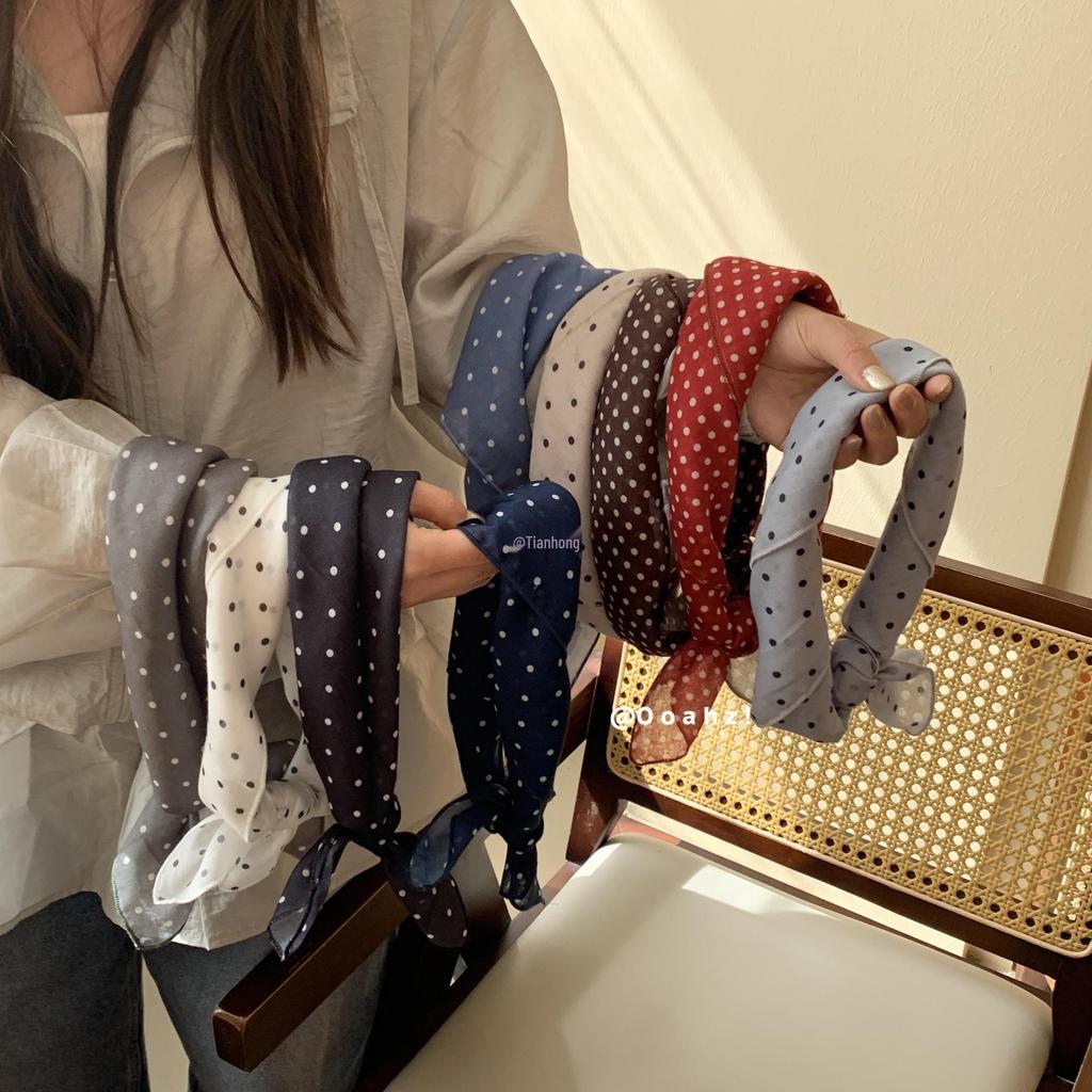 Jarní/Letní Hedvábný a Bavlněný Set Šátku a Čelenky