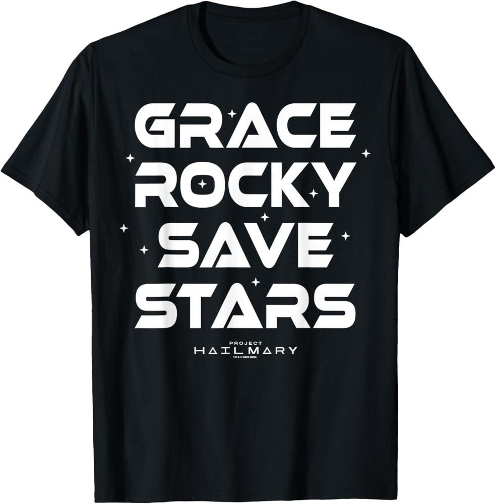 Project Hail Mary Grace Rocky Save Stars Poster T‑Shirt XL