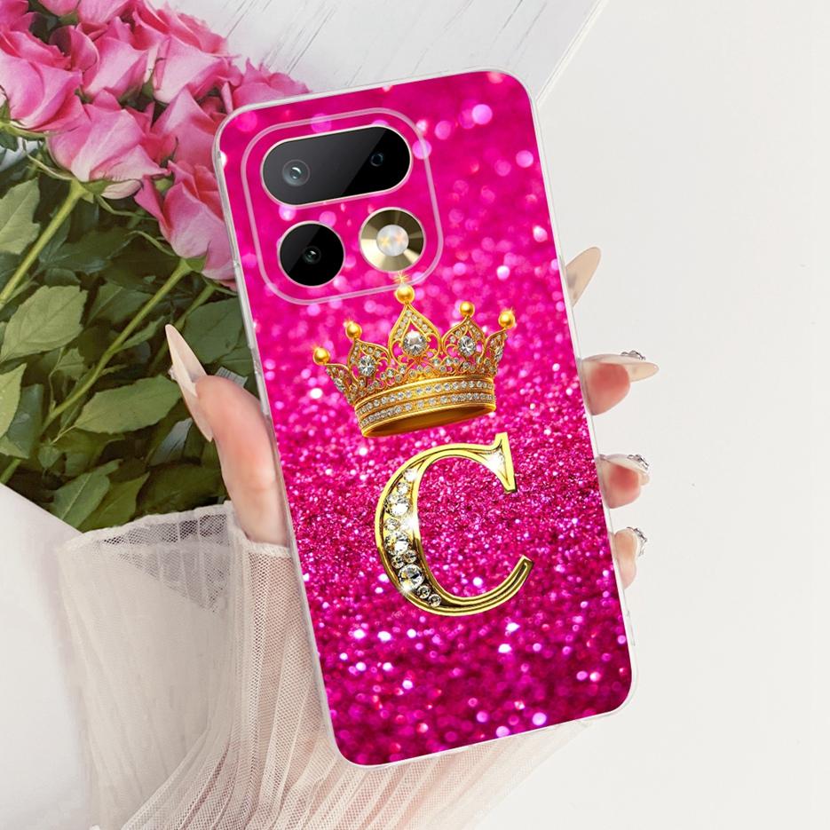 For Realme 16 Pro Case RMX5121 RMX5120 Luxury Crown Letters Cover Soft Slim Phone Case For Realme 16 Pro Plus Realme16 Pro+ Bags