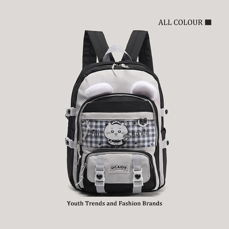 

Рюкзак женский, рюкзак для кампуса, школьный рюкзак для ученика средней школы, дорожная сумка большой вместимости чёрный