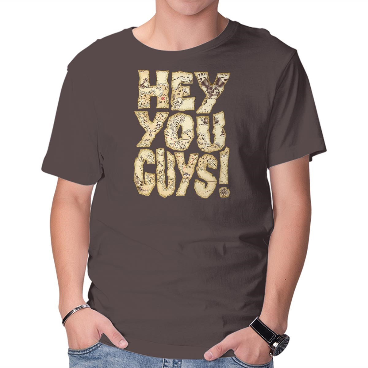 Unisex Crew Neck T-Shirt Our Map Graphic Short Sleeve Casual Tee L