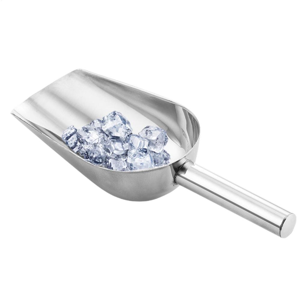 Ice Scoop Freezer Metal Ice Scooper Ice Maker Metal Utility Scooper Bin Stainless Steel Home Sugar Shovel Food Scoop Shovel