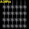 Clear Crystal Snowflake Icicle Pendants Acrylic Christmas Tree Ornaments Holiday New Year Home Party Hanging Decoration Supplies
