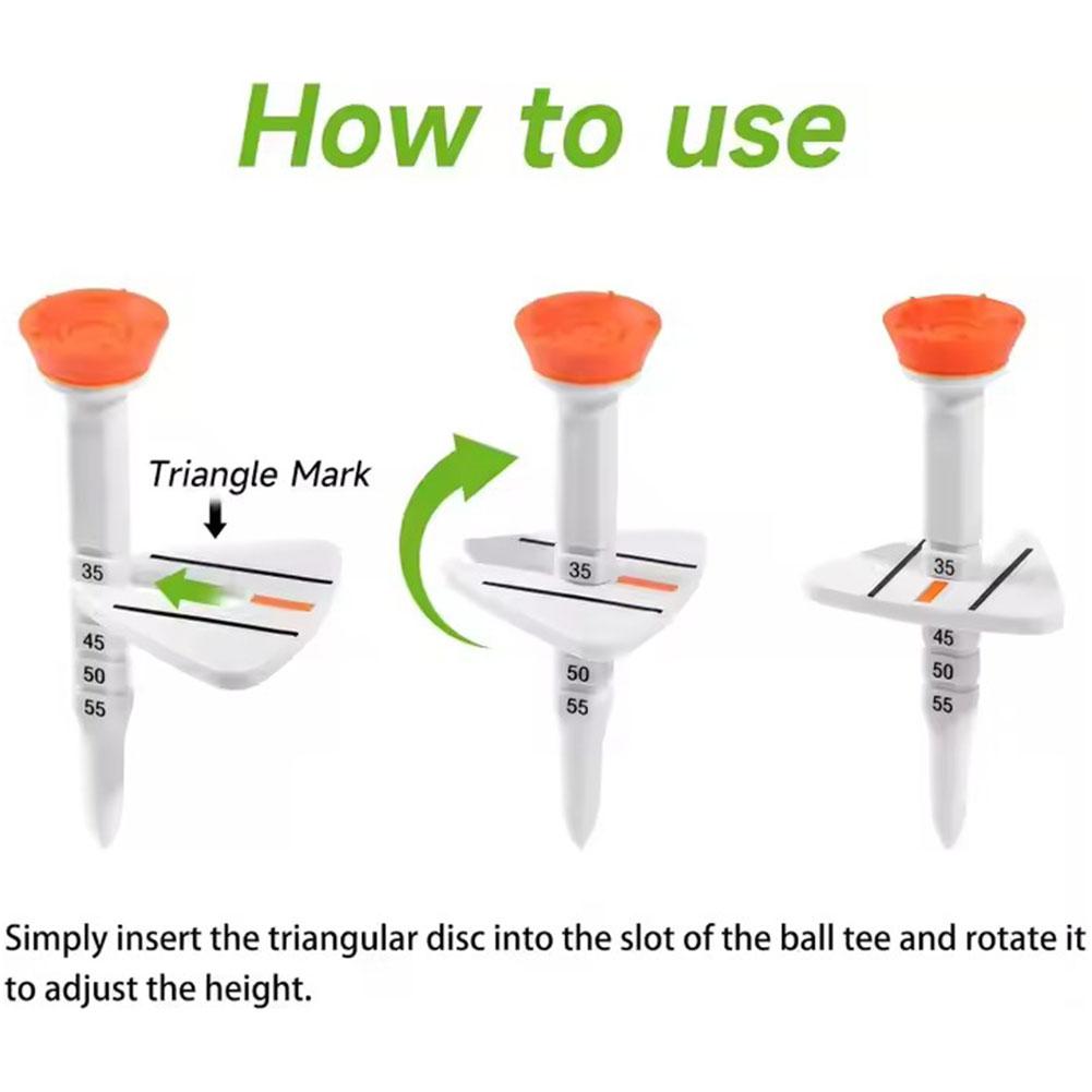 1pc Korean Rubber Golf Tees Adjustable Height Plastics Golfs Tees Golf Base Support Tees Driver Training Accessory