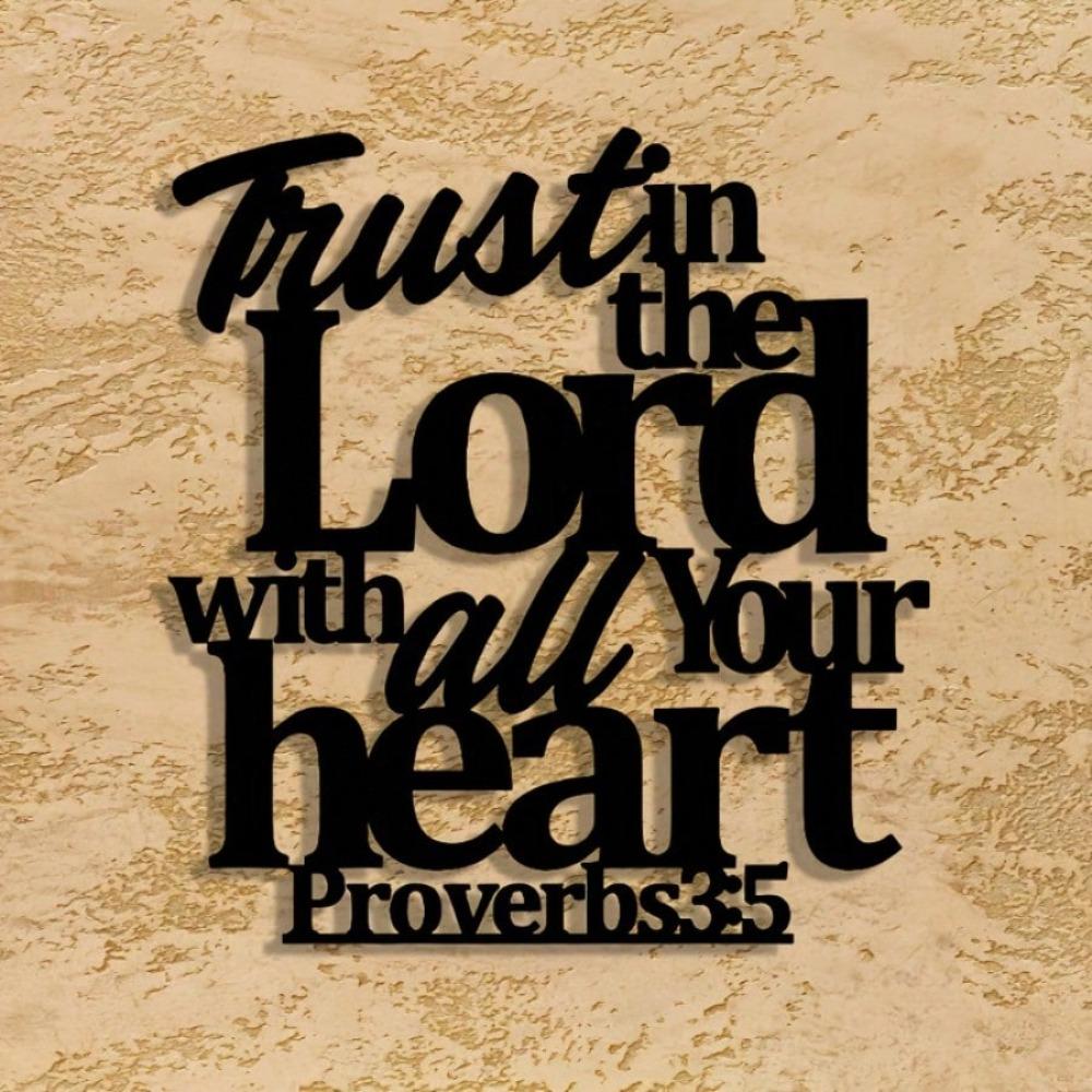 Christian Scripture Metal Wall Art Signage, Handcrafted Steel Bible Plaque for Home, Cafe and Bar Decor