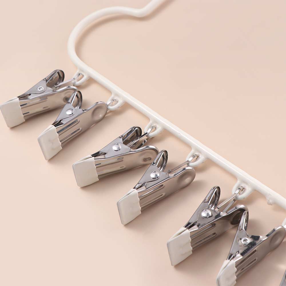 Folding Stainless Steel Clothespin Portable Clothes Drying Multifunctional Laundry Hanger  Balcony