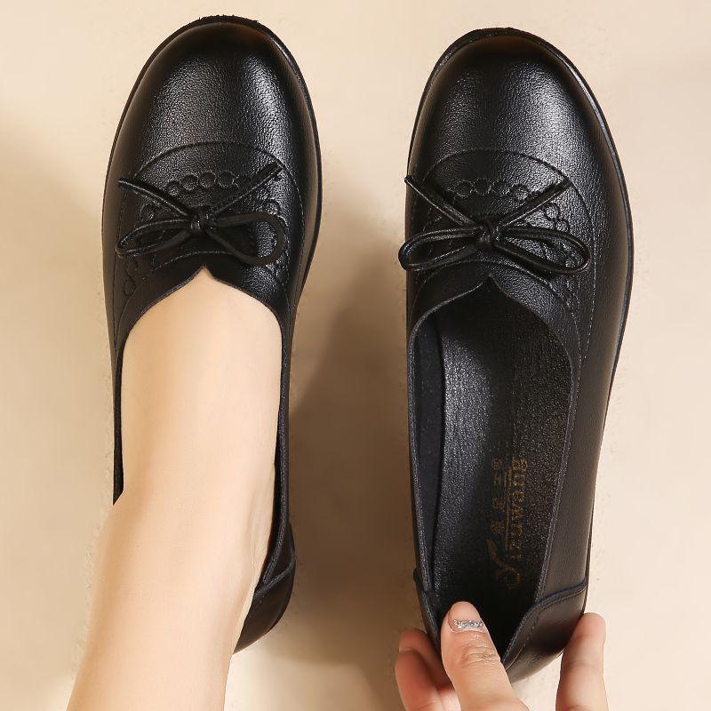 

Мягкая подошва, нескользящие кожаные балетки для женщин среднего и пожилого возраста 37