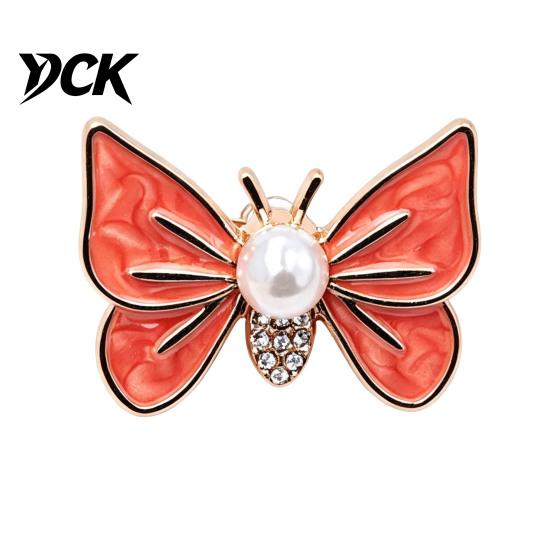 Butterfly Shaped Brooch Faux Pearl Rhinestone Brooch, Dainty Decorative Badge Pin Pin, Sweater Cardigan Coat Dress Jewelry Accessories Daily Wear