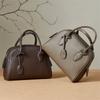 Genuine Leather Boston Bowling Tote Handbags for Women 2024 Trend Designer Pillow Ladies Shoulder Crossbody Bags