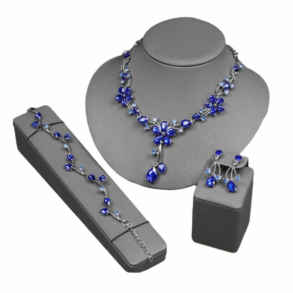 Sparkling Women's Rhinestone Jewelry Set Stud Earrings Bridal Crystal Jewelry Set Party Banquet