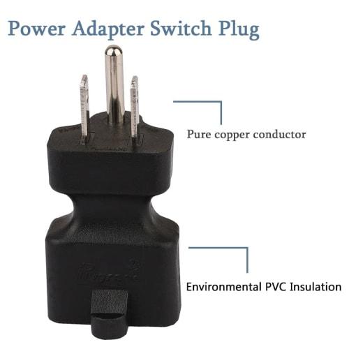 Tekit 5-15P To 5-15R & 5-20R, 15-Amp Household AC Plug To 20-Amp T-Blade Power Adapter; Nema 5-15P To 5-15R/5-20R 20-Amp Comb AC Adapter (5-15P To 5-1