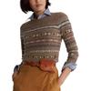 Polo Fair Isle Multicolor Crew Neck Knit Sweater Women Sweater 211815135-001