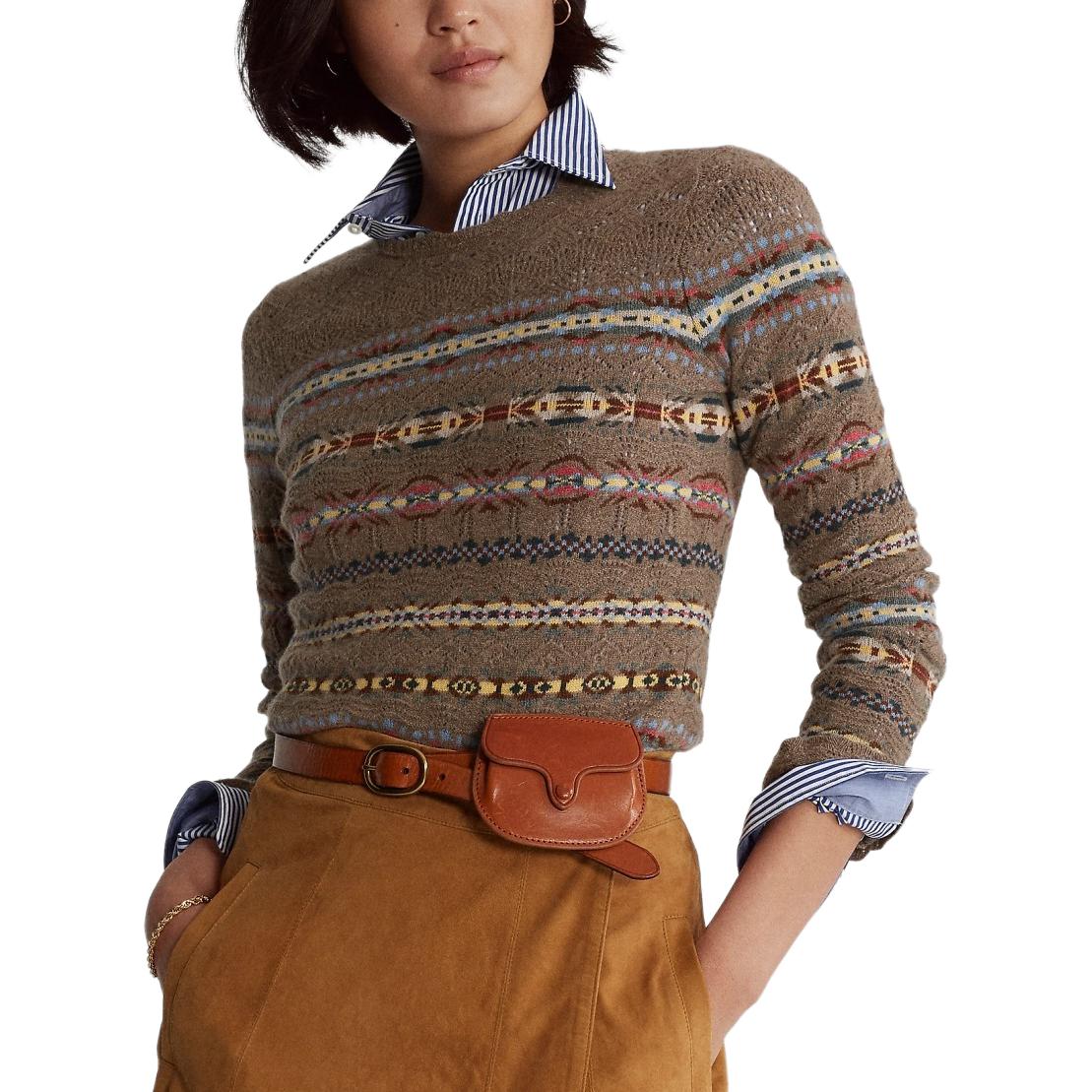 Polo Ralph Lauren Fair Isle Многоцветный Свитер с круглым вырезом Женский свитер 211815135-001 S