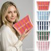Striped Cosmetic Bag Waterproof Macaron Large Capacity Clutch Bag Lightweight and Versatile Fashion Trend