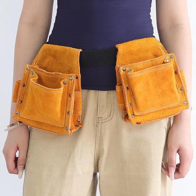 Multi-Functional Carpenter's Nail Apron Tool Belt - Wear-Resistant Nail Pouch Waist Bag for Construction Site.