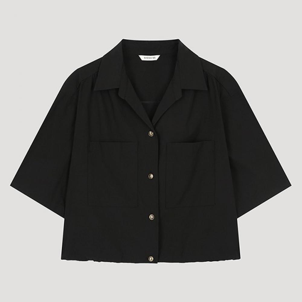 

She S miSS Overfit String Cropped Shirt SwwSto31020 Bk blacks/55