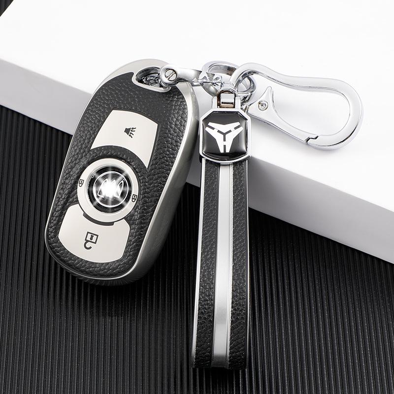 Leather Key Case for Buick Envision, New Regal 21, LaCrosse, GL6 Models - Unisex Design