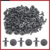 100Pcs Gray 8mm Hole Plastic Splash Guard Fastener Rivet Clips for Car