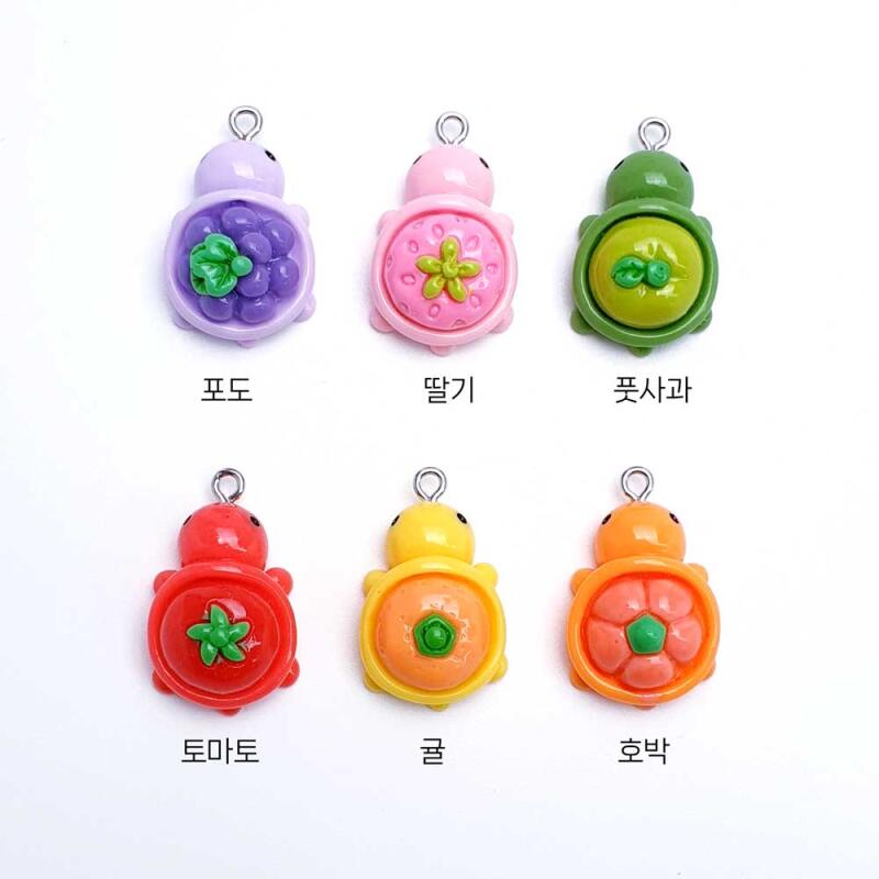 Acrylic Fruit Turtle Animal Keychain Accessory Supplies