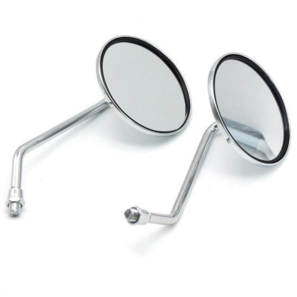 Kolip 1 Pair Motorcycle Rearview Mirror 8mm 10mm, Round Reversing Side Mirror Rotatable Modified Accessories